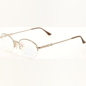 Vintage Yves Saint Laurent Women's 4102 Y328 53[]19 130 Halfrim Gold ish Oval